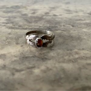 Silver Amber ring